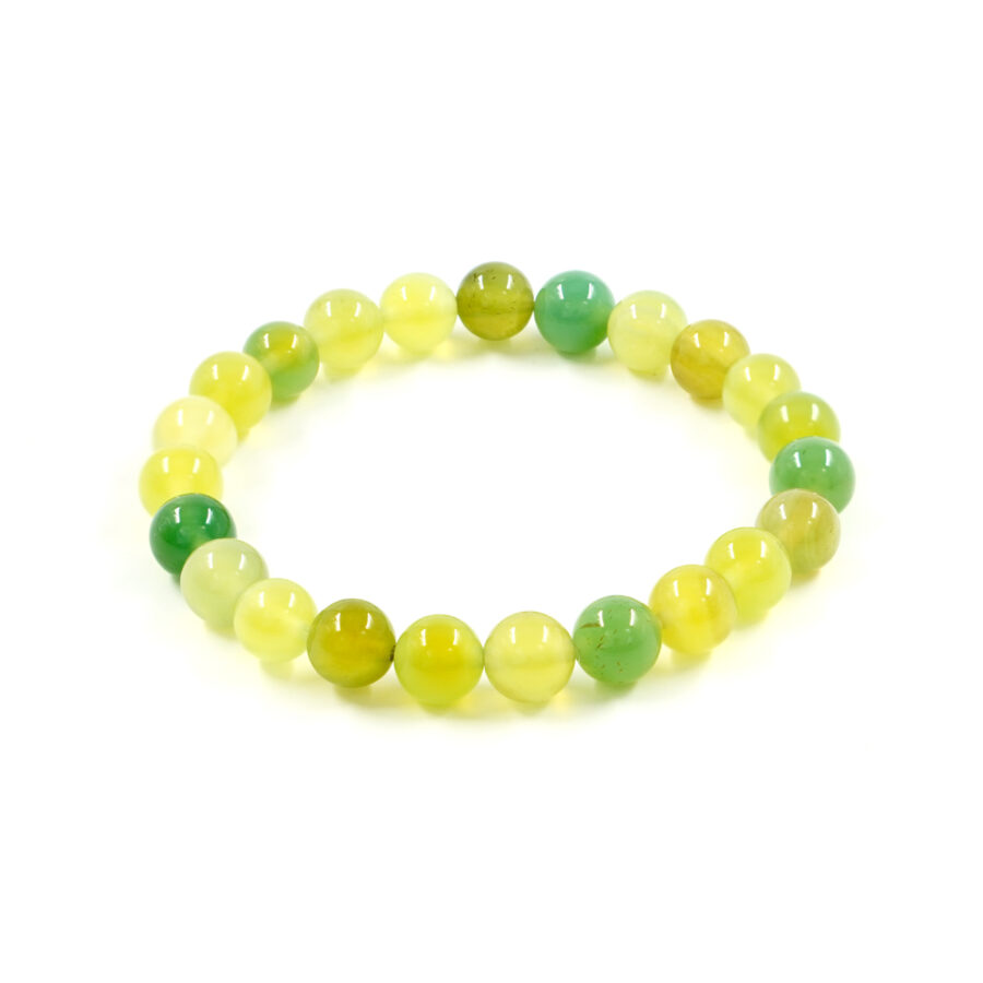 Bracciale elastico Agata Verde 8mm